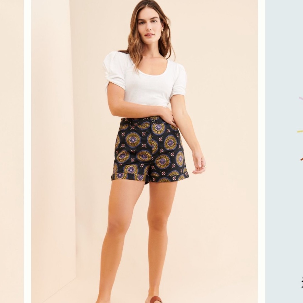 Anthropologie Maeve Reese Printed Shorts